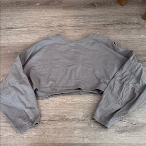 Gray Cropped Sweatshirt